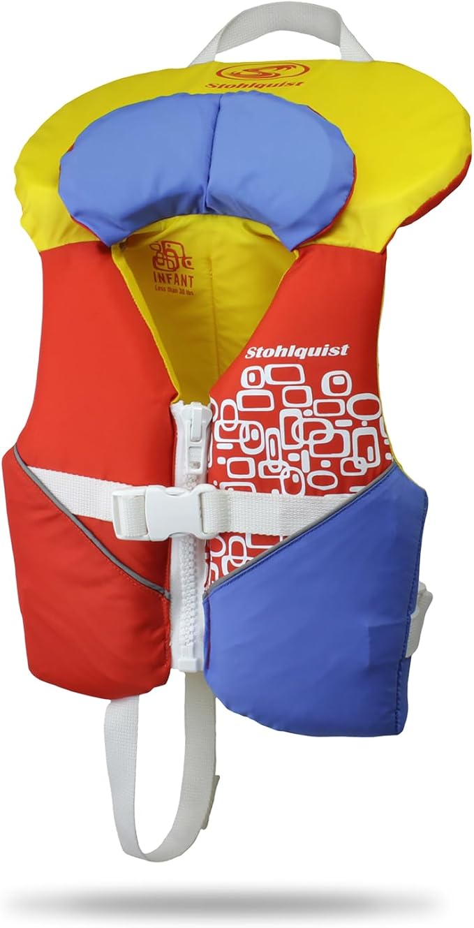Stohlquist Infant Life Jacket, US Coast Guard Approved, Type II Life Vest (20-30 lbs) for Babies and Toddlers, Support Col...