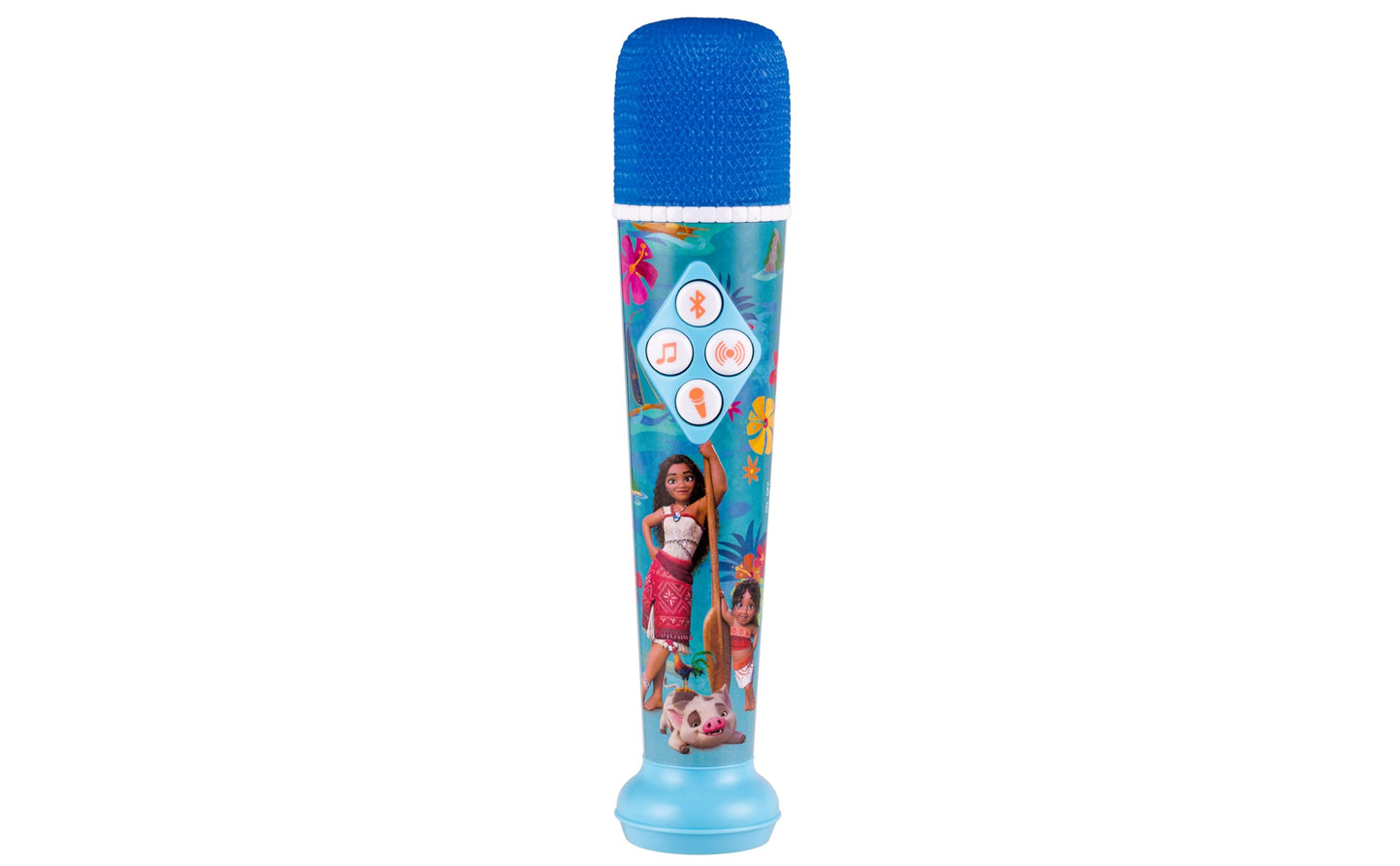eKids Moana 2 Karaoke Microphone for Kids, Bluetooth Microphone Includes Built-in Music and Light Show, Designed for Fans of Moa
