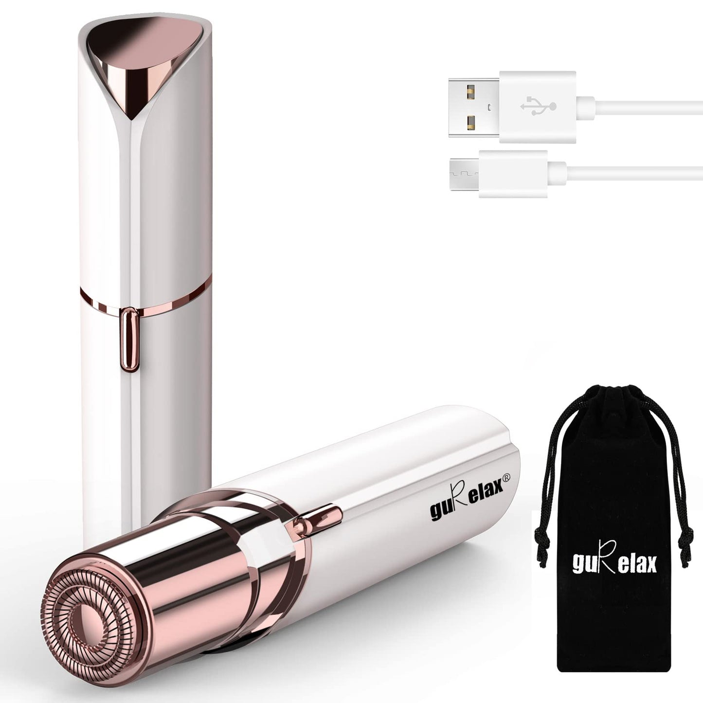 Facial Hair Removal for Women, Gurelax Electric Face Shaver, Painless Facial Hair Remover, Rechargeable Hair Removal Device for