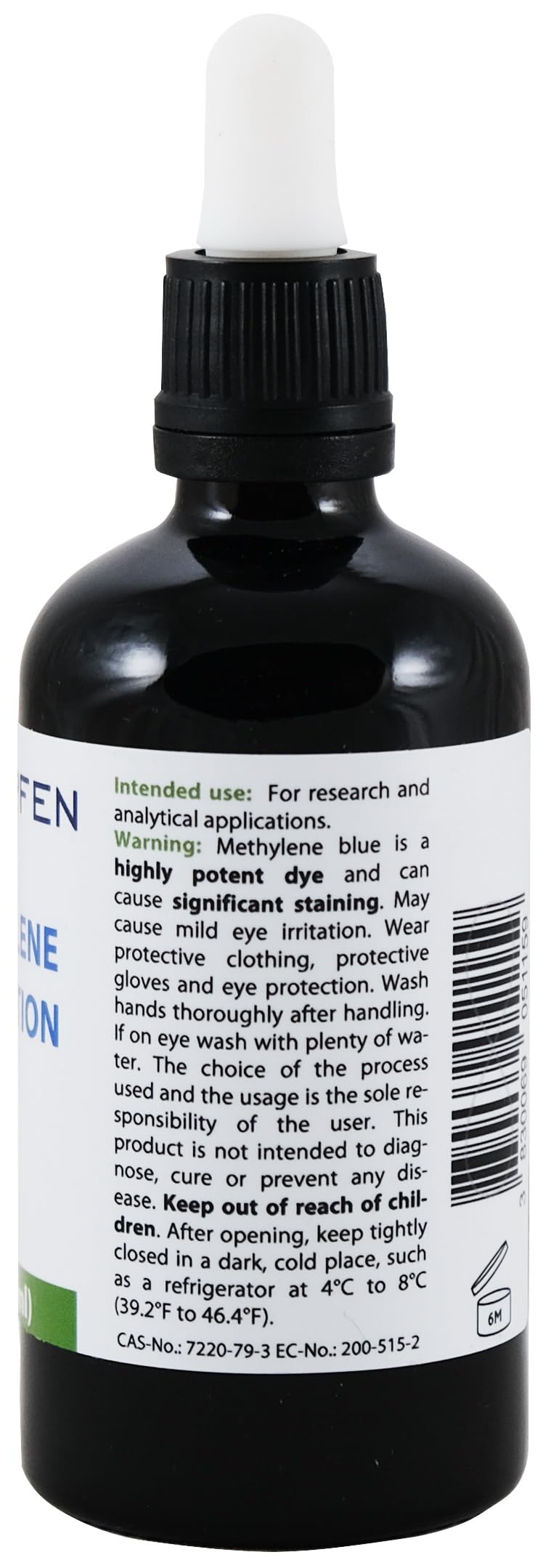 Methylene Blue 1% Solution 3.4 Fl Oz - 100 ml | Ultra High Purity | USP Pharma Grade Ingredients - Third-Party Tested | Formaldehyde Free | Glass Bottle | Heiltropfen®