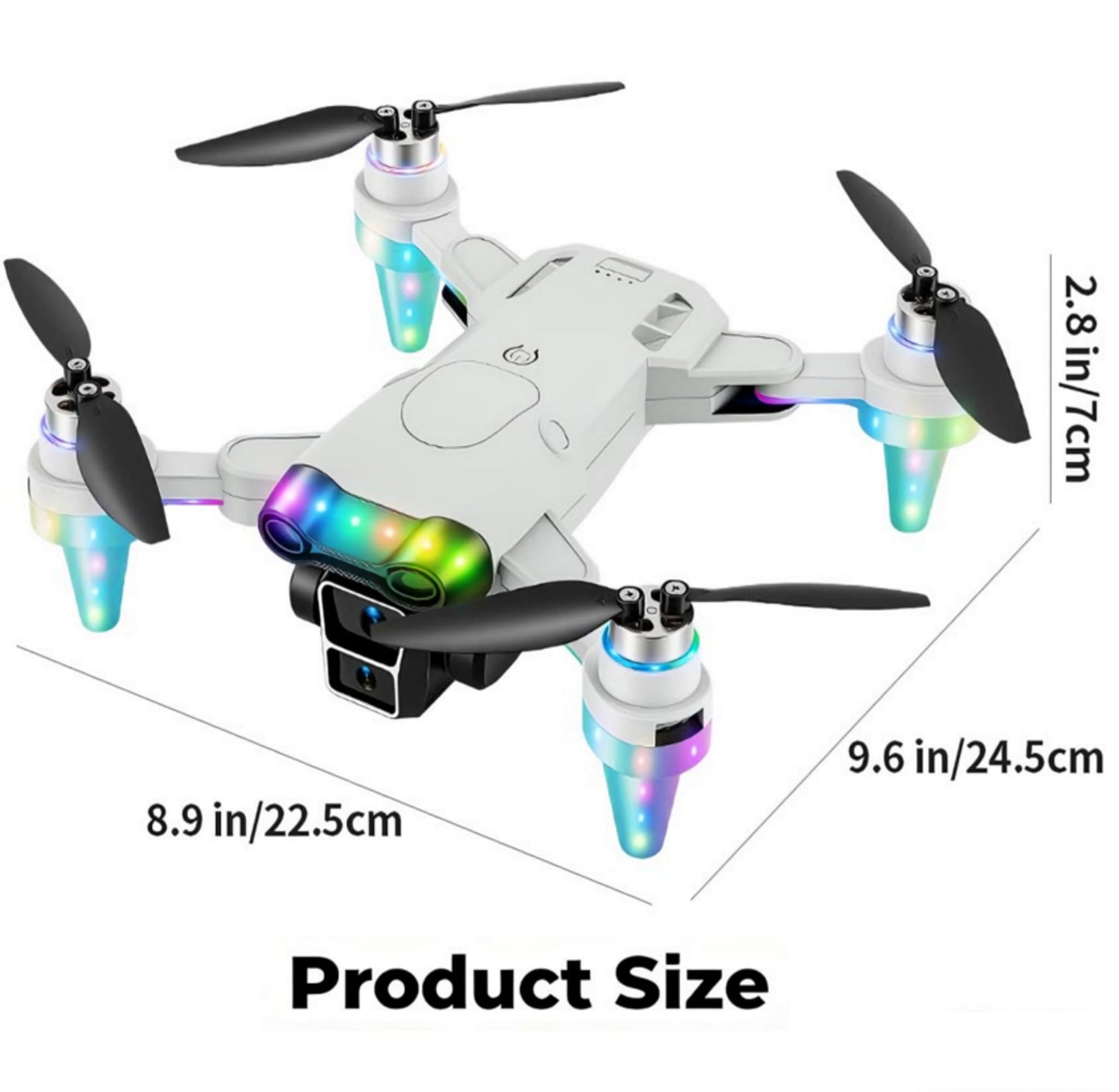 Drones for kids 8-12 with camera – Drone with camera for kids & Beginners, Mini kids drone with Fancy LED Lights, 2.4" Built-In FPV Screen, Dual Batteries, Indoor & Outdoor Toy Gift