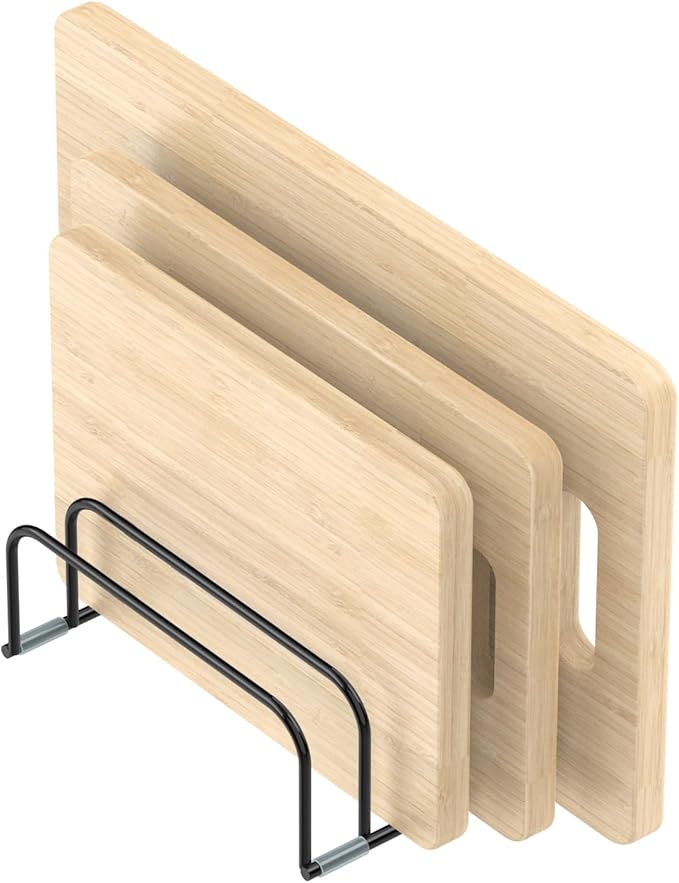 KORRTFID Cutting Board Storage Rack, Compact Cutting Board Organizer, Chopping Board Storage Stand Rack, Bakeware & Cookie...