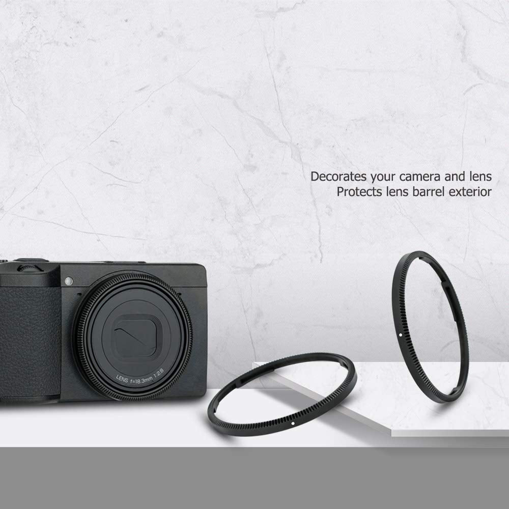 Jjc Metal Lens Decoration Ring Cap For Ricoh Gr Iii Gr Iii Hdf Gr3 Gr3 Hdf Accessories Replace Ricoh Gn-1 Ring Cap -Black