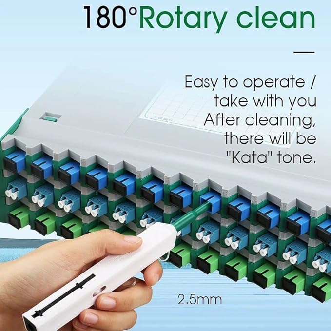 Fiber Optic Connector Cleaning Pen,Fiber Optic Cleaner Pen for 2.5mm Ferrules SC,FC,ST,SC/APC and FC/APC,800+ Clean Times