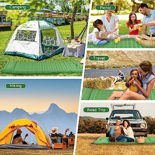 HiiPeak Sleeping Pad for Camping- Ultralight Inflatable Sleeping Mat with Built-in Foot Pump, Upgraded Durable Compact Cam...