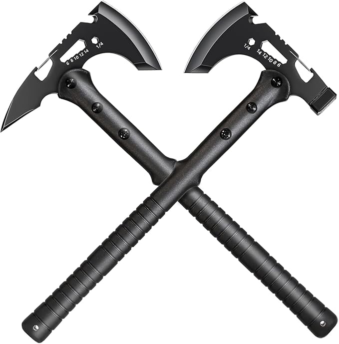 Camping Axes, Wood Separator, Multipurpose Tomahawk Tactical Hatchet with Sheath - Survival Hiking Camping, Carbon Steel B...