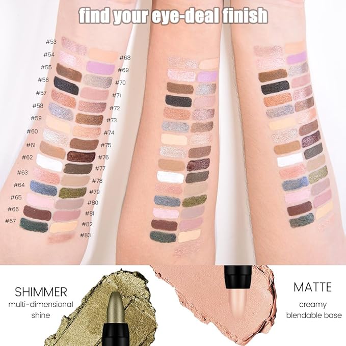 Kaely Cream Eye Shadow Sticks, Vanilla Nude Beige Matte Eyeliner Pencil Eyeshadow Palette Makeup, Eye Highlighter Brightener Stick for Older Women Waterproof Pigmented, sombras para ojos, New-59