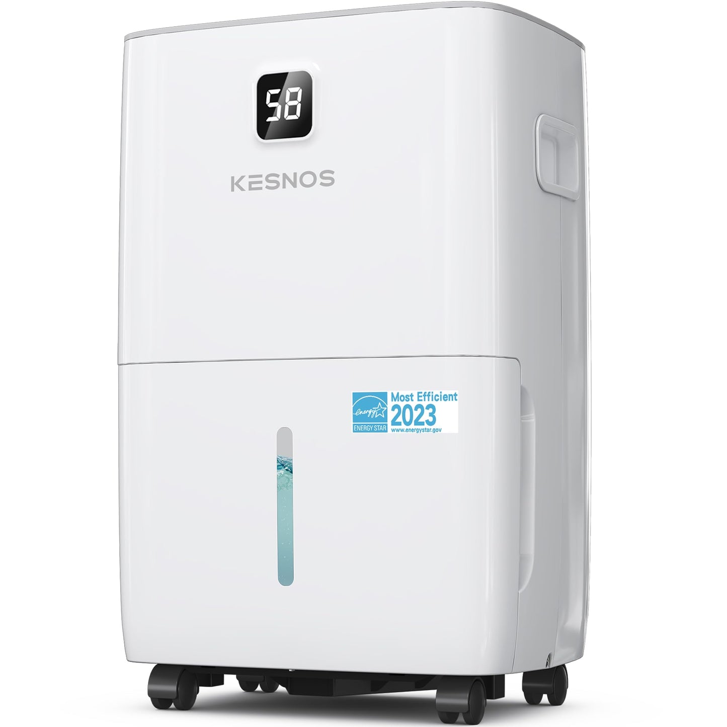 Kesnos 6,000 Sq. Ft. 80 Pints Energy Star Dehumidifier for Home & Basement with Drain Hose, Front LED Display and 1.06 Gal Water Tank, Auto Defrost, Timer