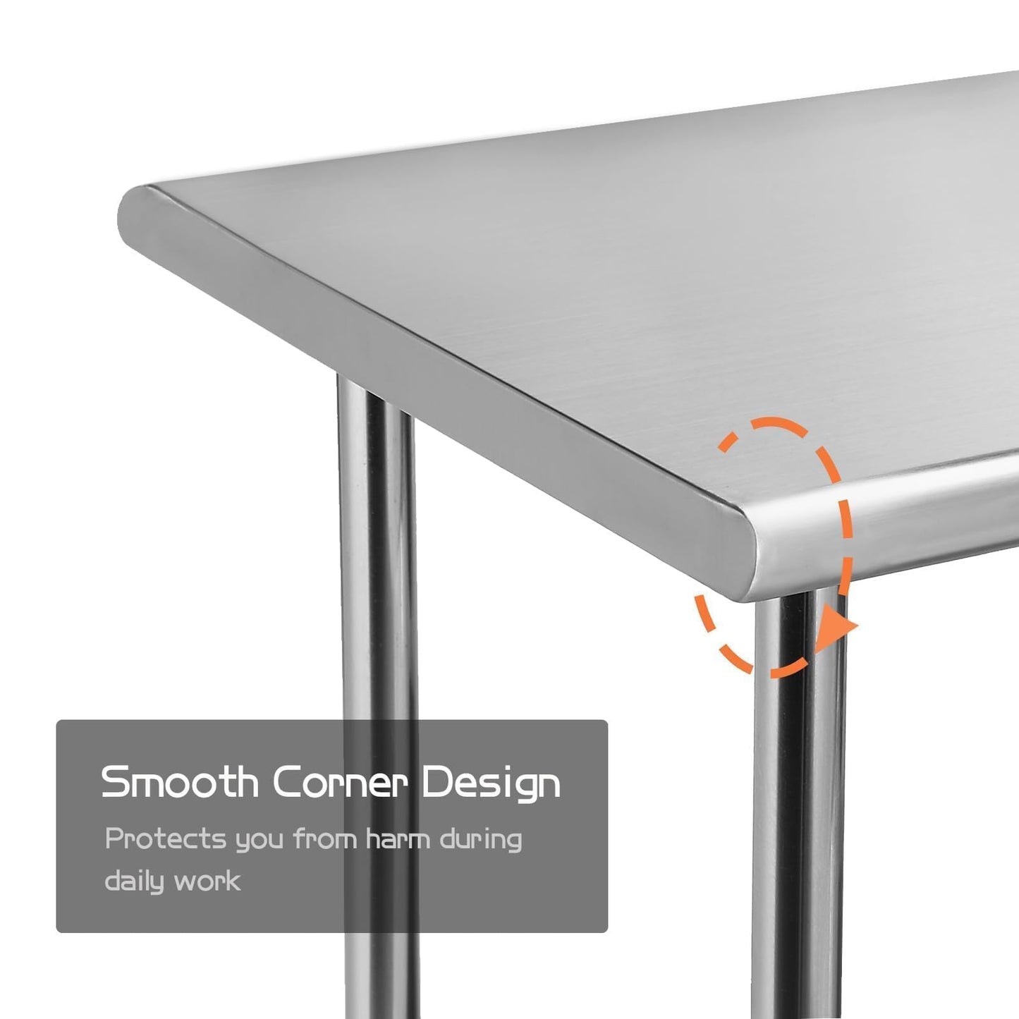 HZEEMFG Stainless Steel Table for Prep & Work 24 x 36 inches,3ft,Heavy Duty Metal Table with Adjustable Undershelf for Commercial Kitchen, Restaurant, Home, Hotel, Laundry Room,Garage, Workshops