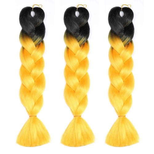 Rainbow Braiding Hair Pre Stretched Ombre Synthetic Crochet Braids Kanekalon Synthetic Hair For Braiding