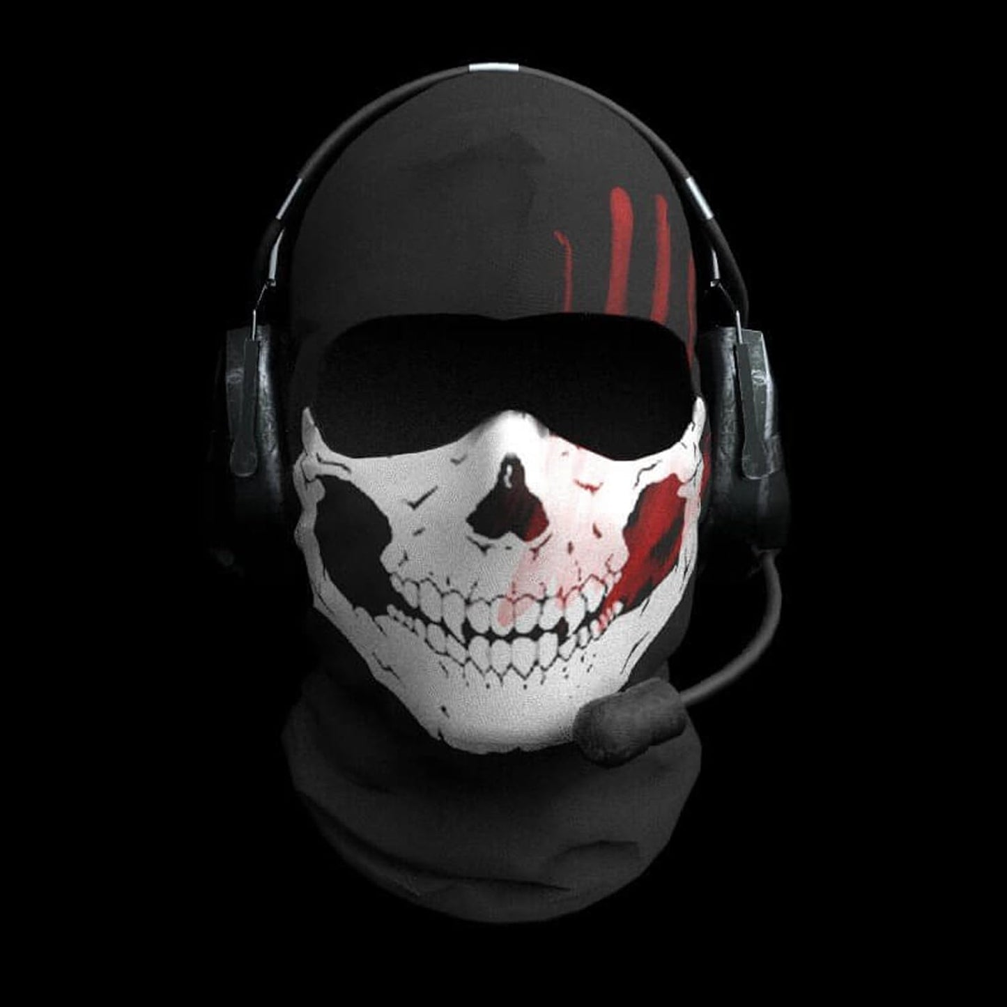GOPEPOO 2-Pack Ghost Balaclava Face Mask for Men Women Scary Skull Skeleton Cosply Costume Halloween Airsoft Paintball Cycling Motorcycle Black