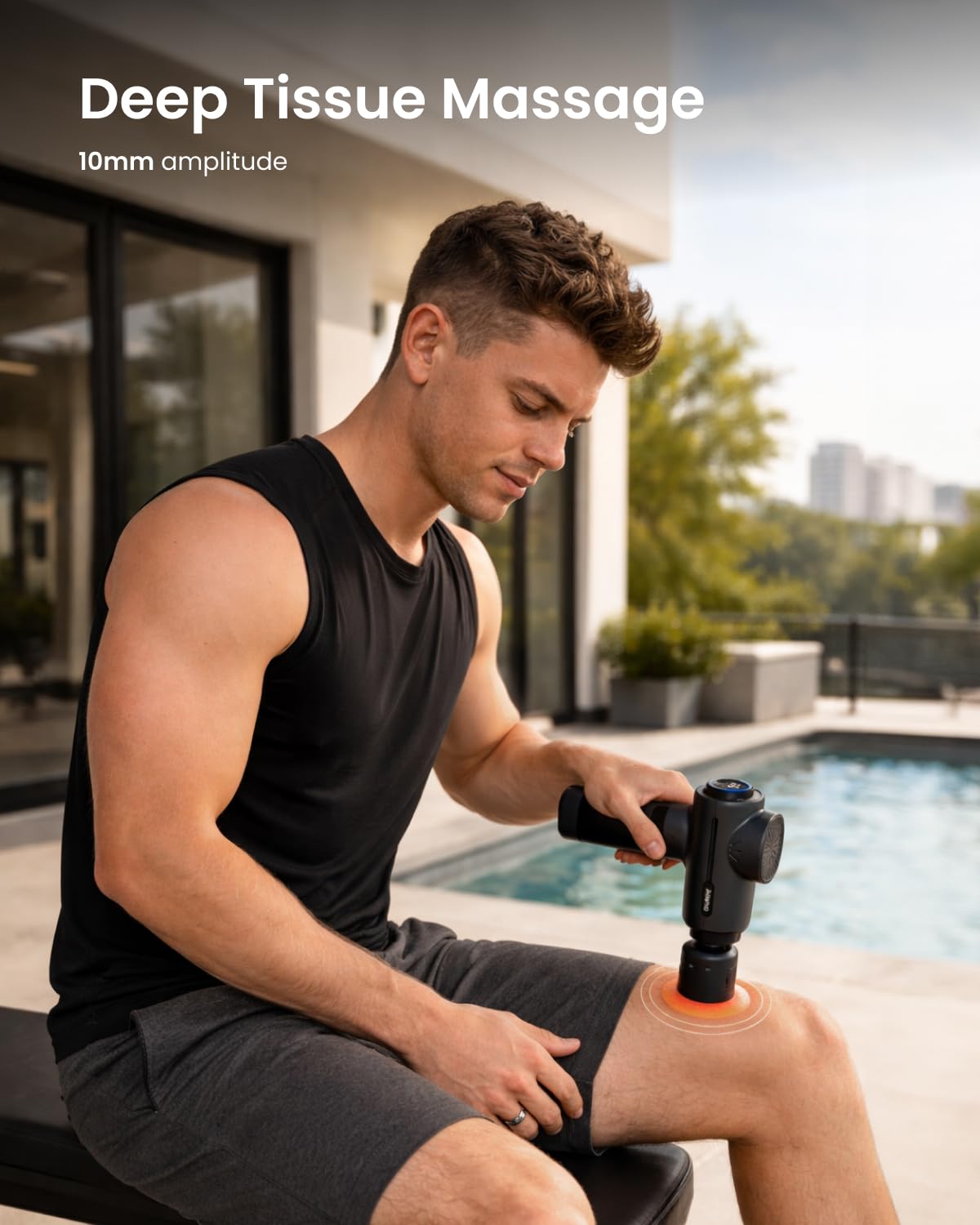 RENPHO Active+ Thermacool Massage Gun with Heat & Cold, Fathers Day Dad Gifts, App Control with Video-Guided Courses, Deep Tissue Handheld Massager for Back and Neck, 5 Speeds, 5 Heads, Carry Case