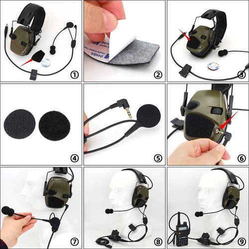 Bifrost Gear Y-Cable Harness and Microphone Conversion Kit for Howard Leight