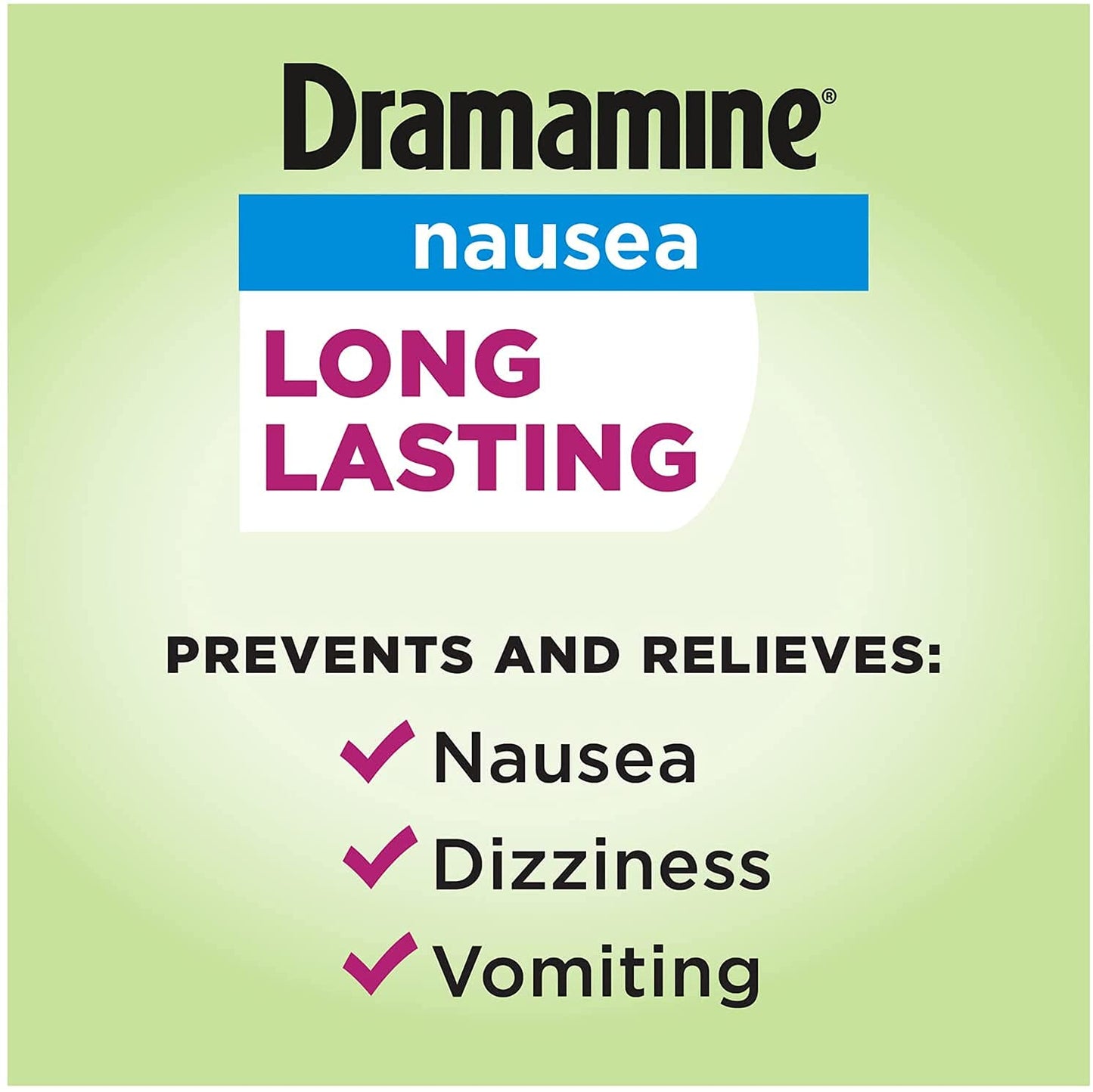 Dramamine Nausea Ginger Chews, 20 Soft Chew and Long Lasting Relief Formula, 18 Count (Pack of 2)