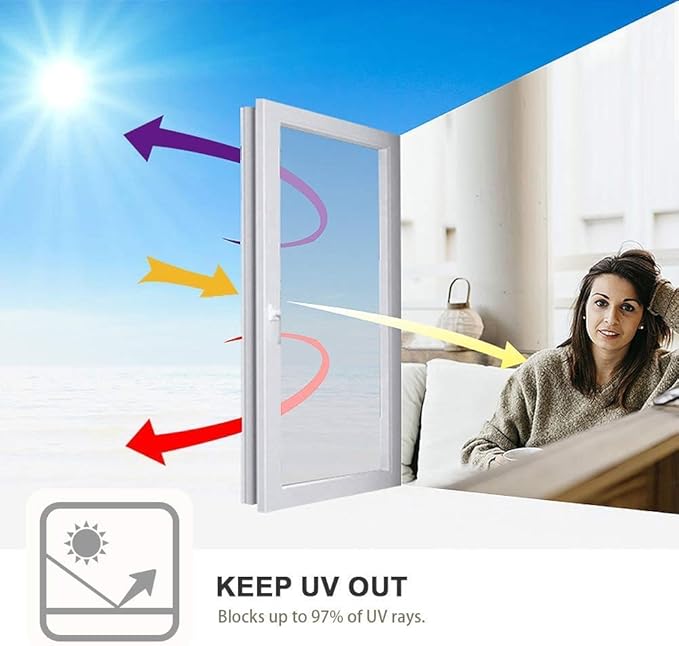 Filmgoo Window Tint for Home One Way Daytime Privacy Window Film Heat Blocking Anti UV Mirrored Reflective Window Film for Home and Office, Black Silver, 29.5 Inch x 6.5 Feet