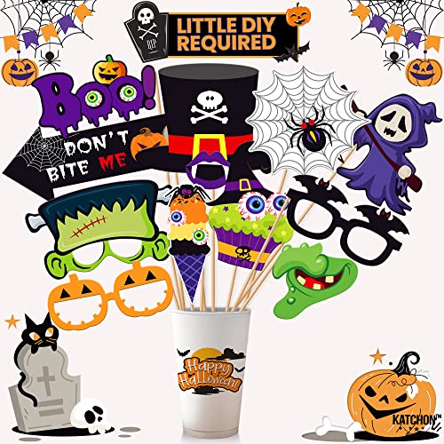 KatchOn Halloween Photo Booth Props - 56 Pack | Hocus Pocus Witch Photo Booth Props