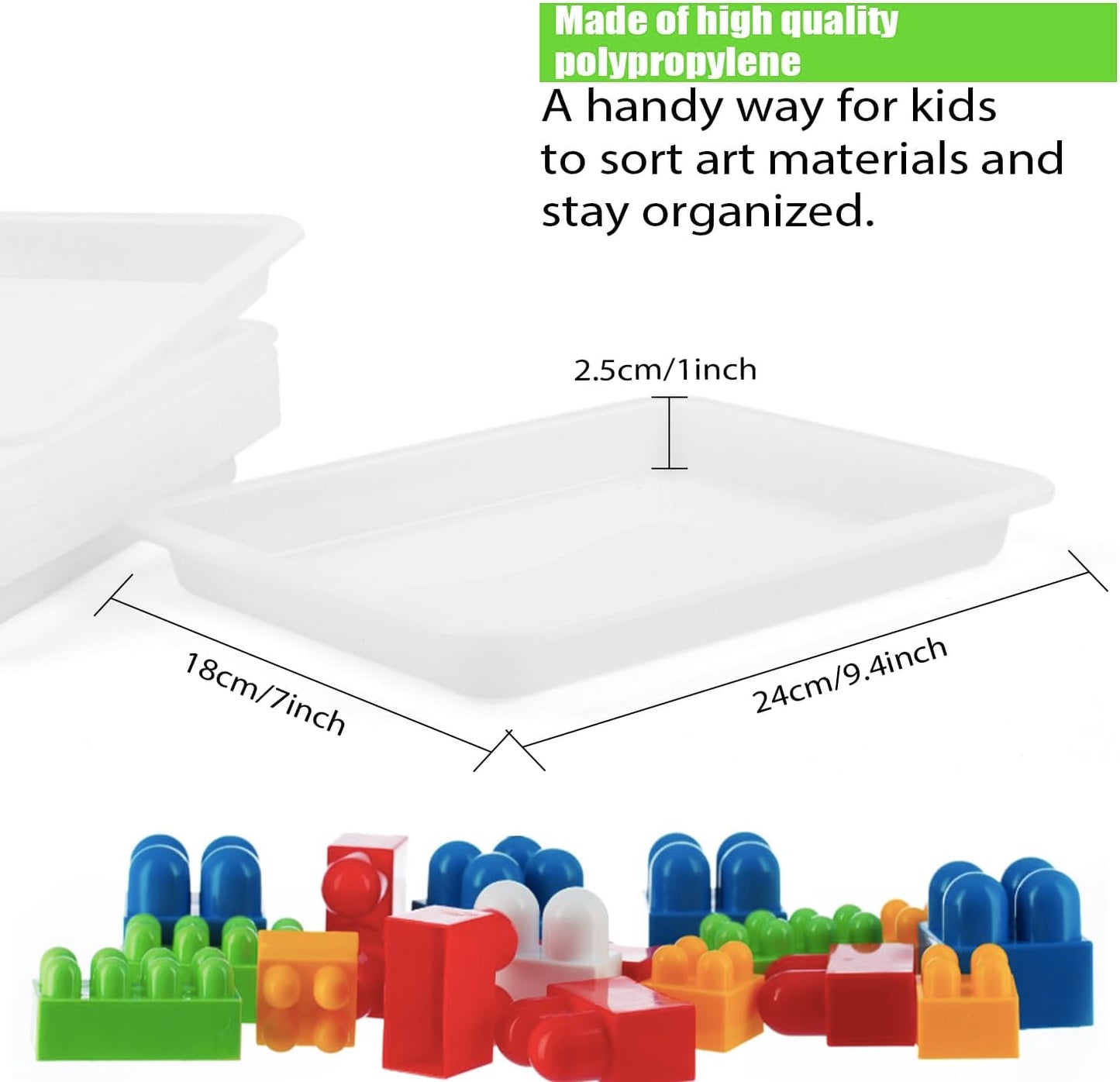 Sorting Trays,15 Pack Stackable Puzzle Sorting Trays,Jigsaw Puzzle Organizer Multipurpose Organizer Tray for Toys Beads Painting DIY Projects Fun Home Activities,9.8 x 7 x 0.98''