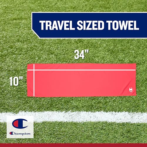 Champion Face & Neck Towel for Active Cooling (White), 34"x10" Lightweight Cooling Neck Wrap for Yoga, Hiking, and Outdoor...