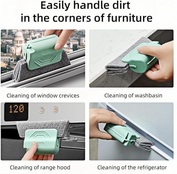 Magic Window Track Cleaner, 2024 New Window Groove Cleaning Brush Tools Set, Creative Cleaner Brushes Tools for Window lides Gaps, Sliding Door Track, Tile Lines Shutter Car Vents (Mixed, 6PCS)