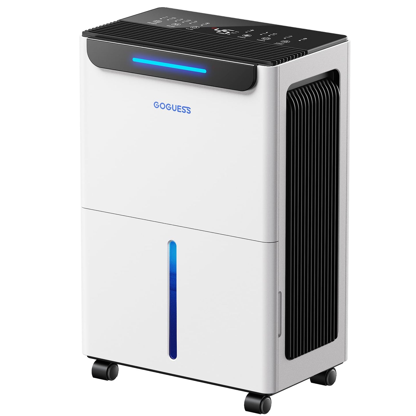 GoGuess 1600 Sq.ft Dehumidifier for Basement - 21 Pints, Drain Hose & Humidity Control Large Room Dehumidifiers for Home, RV, Bathroom, Bedroom - 3 Modes & 24H Timer White