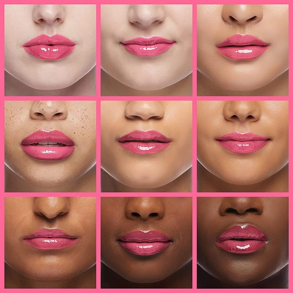 2PCS Hydrating Lip Glow Oil, Lip Oil Gloss Transparent Toot Tinted Nourishing Long Lasting Repairing Lightening Lip Lines (RASPB