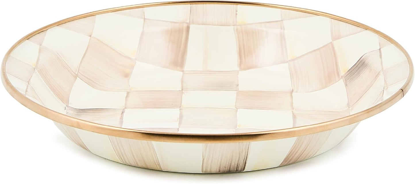 MACKENZIE-CHILDS Mocha Check Pie Plate