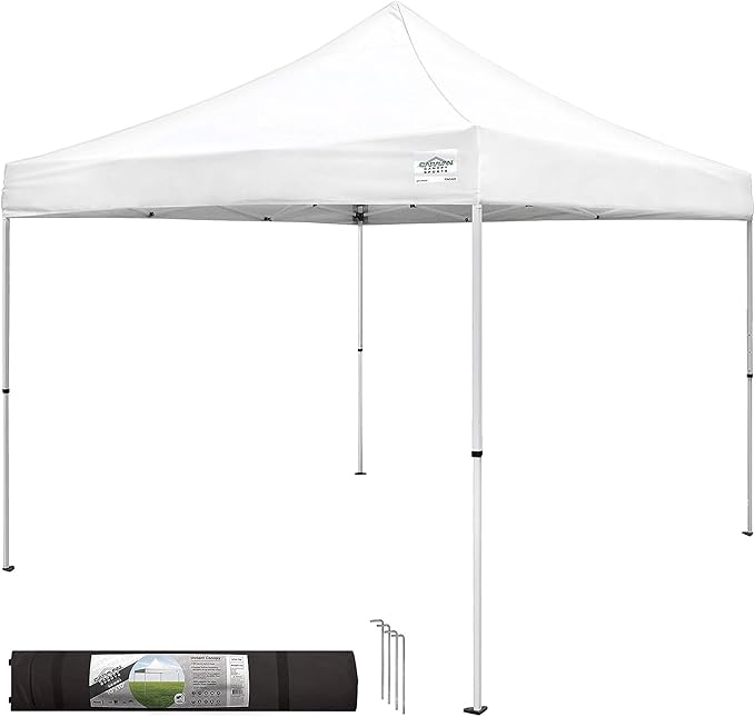 Caravan Canopy M Series Pro 2 10 x 10 ft Straight Leg Pop-Up Canopy Tent, White