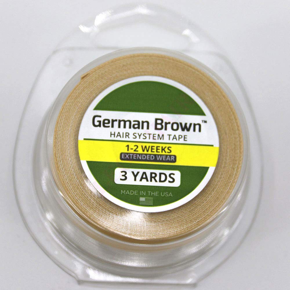Brown Liner/Cloth/German Brown Double Sided Roll Tapes Stickers Adhesive Men Hair System Replacement Toupee Hair Extension Wig B