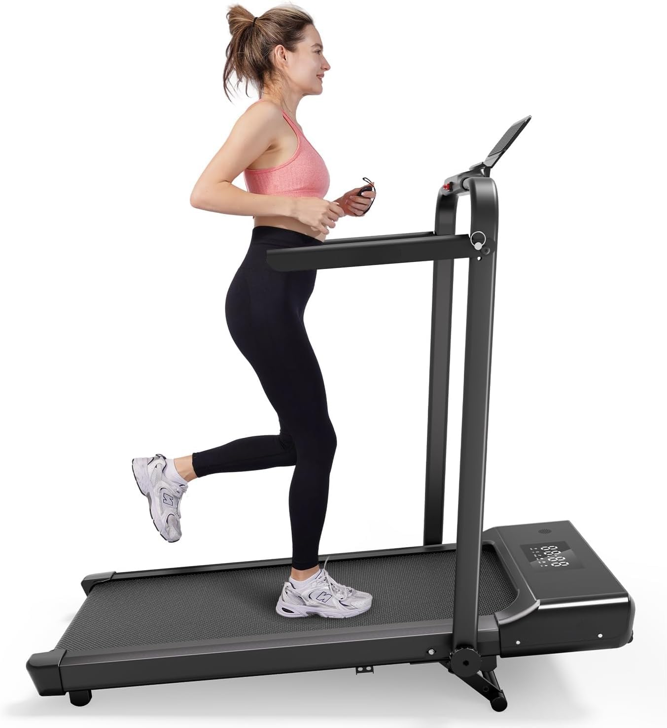 DeerRun Treadmill-Walking Pad-Under Desk Treadmill, 3 in 1 Folding Treadmill, 3.0HP Quiet Foldable Portable Treadmill, 300 lbs Capacity Treadmills for Home Small Spaces with Remote Control and APP