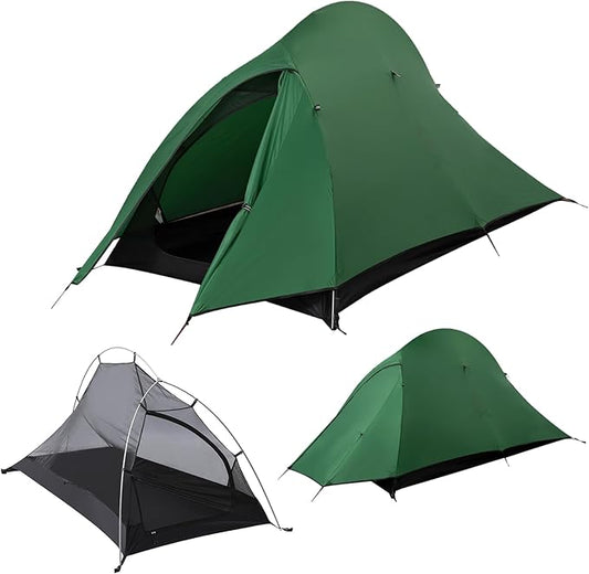 1-2 Person Lightweight Backpacking Tent - Waterproof Tent for 3 Season, Ultralight Camping Tent for Outdoor, Easy Setup fo...