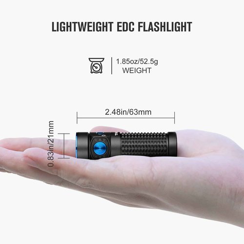 OLIGHT Baton4 Rechargeable Pocket Flashlight 1300 Lumens with Magnetic Charging Cable Bundle Oclip EDC Light 300 lm