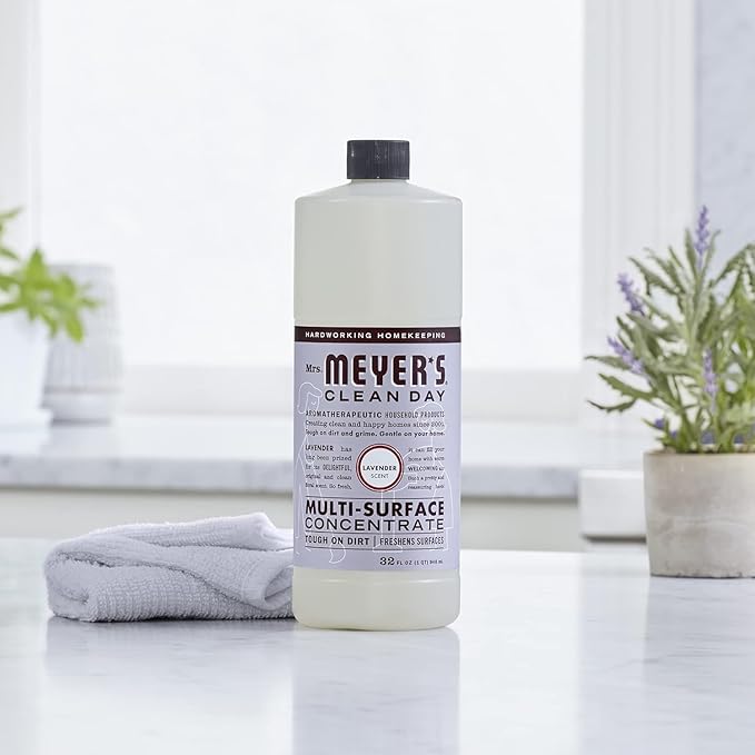 MRS. MEYER'S CLEAN DAY Multi-Surface Cleaner Concentrate, Use to Clean Floors, Tile, Counters, Lavender, 32 fl. oz - Pack of 2