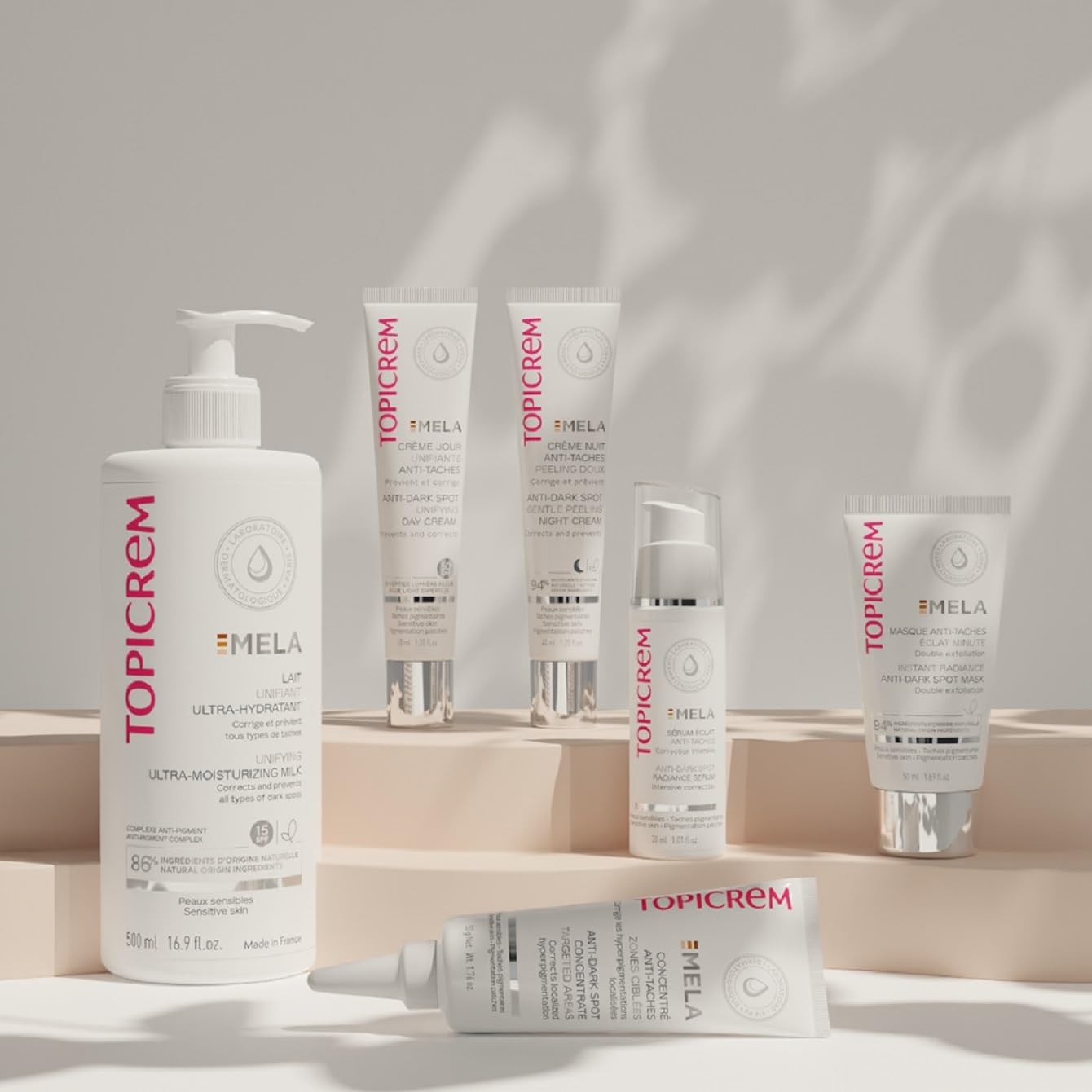 GIGATEMP Topicrem - Mela, Lait Unifiant Ultra Hydratant Corps - Hydrate 24h, Unifie le Teint, Corrige et Pr  vient lApparition d