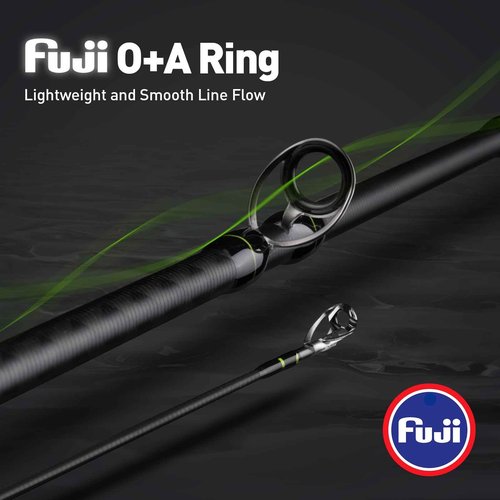 HANDING M1 Baitcaster Rod 7'3'' Heavy Power Fishing Rod 2-Piece with Fast Action Fuji Guide Rings for Largemouth Bass Northern Pike Muskie Snook Redfish