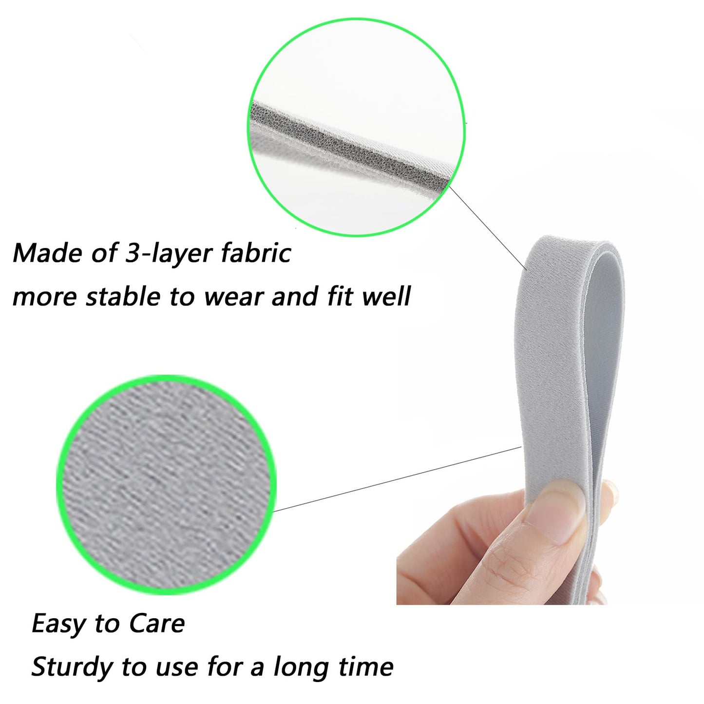 2 Packs Replacement Headgear Straps Compatible with Airfit F30, Premium Soft Comfort Elastic Material Great Value Adjustable Fit Magic Tape Design for a Better Seal, Medium Size