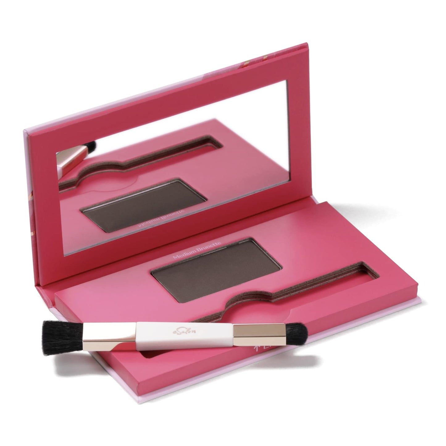eSalon Root Touch Up + Brow Powder, Medium Brunette, 0.18 oz - Scalp Concealer for Thinning & Gray Hair