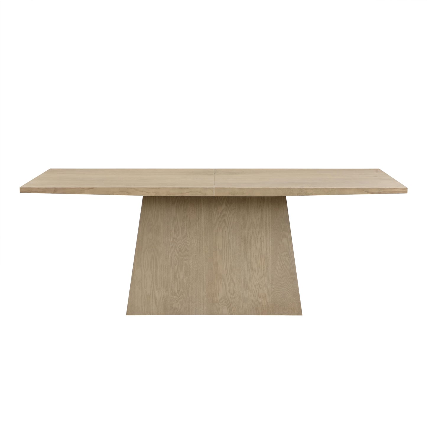 Christopher Knight Home Coadz 82 inch Wooden Dining Table, Modern Rectangular Kitchen Dinner Table for 6-8 People, Pedestal Wooden Dining Furniture for Kitchen Office Conference Room, Light Natural