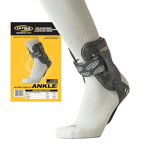 Ultra High-5 Ankle Support Brace – Everyday Stability Gear for Chronic Ankle Instability – Rigid Bilateral Shell, Boot-Ready Fit for Workers, Hikers, & Comfortable Support for Active Aging Adults - Large