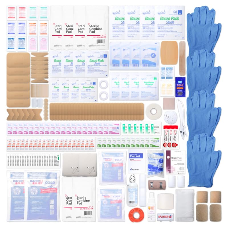 MFASCO Deluxe Trainers Sports First Aid Kit – 311-Piece Emergency Sports Kit – Athletic Medical Kit for Coaches, Soccer, F...