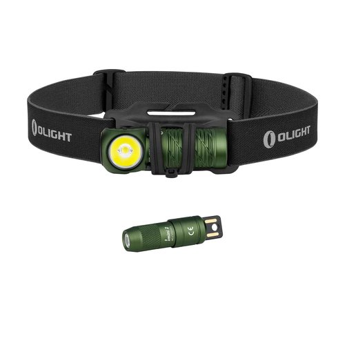 OLIGHT Perun 2 Mini Headlamp 1100 Lumens LED Head Flashlight Bundle IMINI 2 EDC Rechargeable Keychain Flash Light