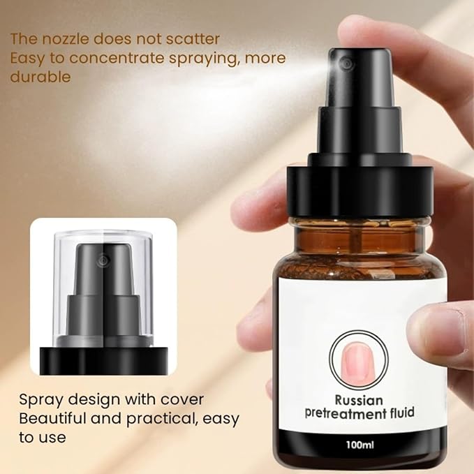 Nail & Cuticle Softener Spray - 100ml Fast-Acting Russian Pre-Treatment Liquid, Nail Polish Pre-Liquid, Softens Thick Toenails & Dead Skin, Hydrating Hyaluronic Acid Formula