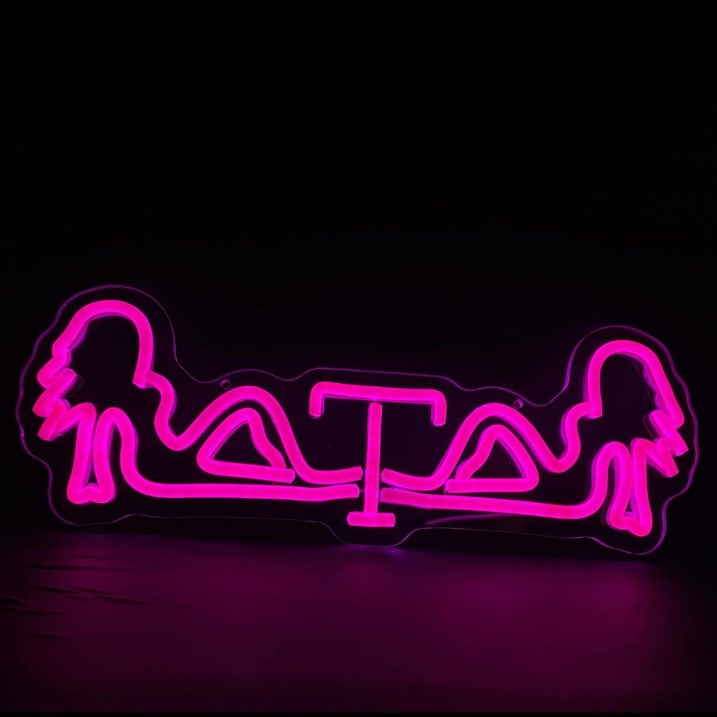 Pink Fraternity Neon Sign for Wall Decor LED Ladys Lights up Signs for Man Cave Bar Pub Bedroom Gift for Men Boys Birthday Wall Art