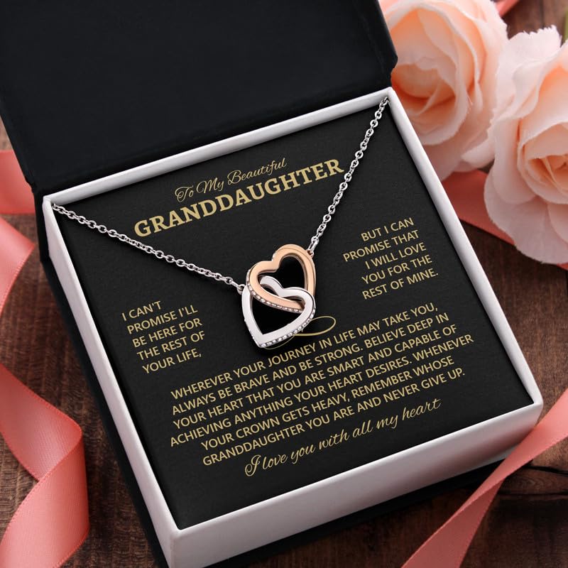 Granddaughter Necklace Granddaughter Gifts From Grandma Grandpa To My Granddaughter Necklace Jewelry Christmas Graduation Birthday Gifts With Message Card With Luxury Box#6