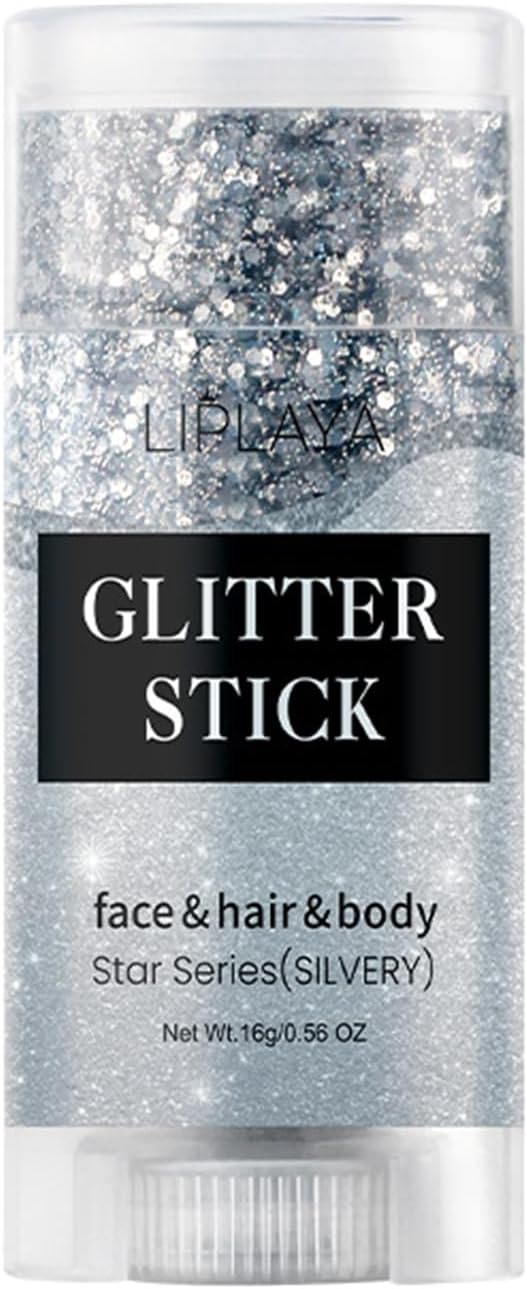 Face and Body Glitter Stick,Holographic Sparkling Neon Outfit Singer Concert Music Rave Festival Party Accessories Glitter...