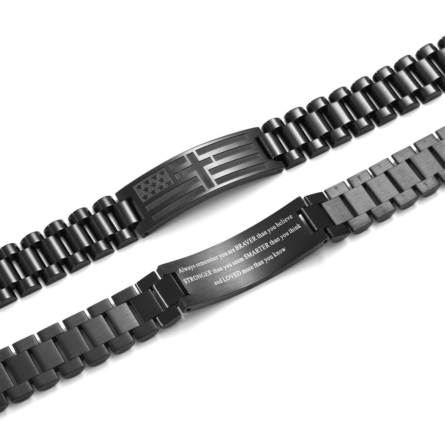 GLEZZA Joshua 1 9 Bracelets for Men American Flag Cross Inspirational Motivational Bracelet Engarved Bible Verse Valentines Christmas Birthday Easter Jewelry Gifts for Son Grandson Boyfriend Husband