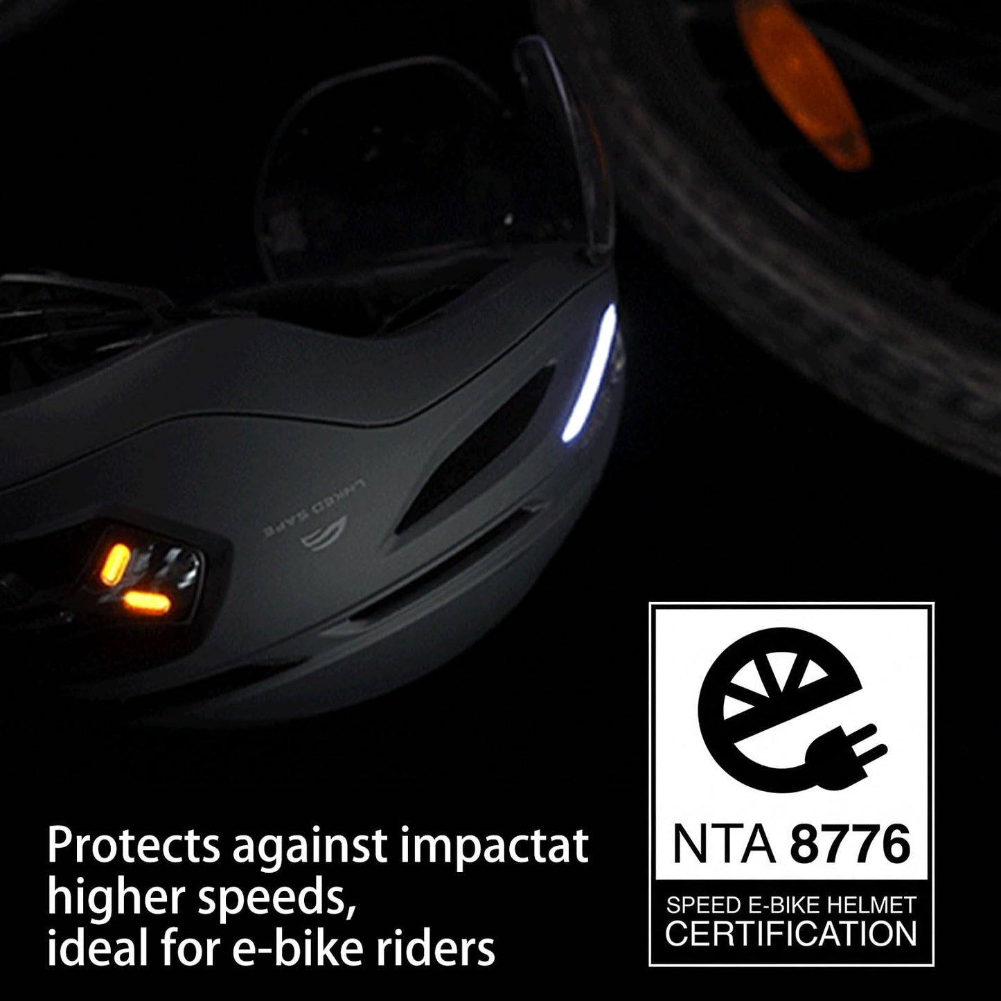 ASIEVIE Smart Commuter E-Bike Helmet, NTA-8776 Certified for 28mph, 360° Smart Lighting with Turn Signals & Brake Alert, Magnetic Shield for Cycling, Scooter, Bicycle, Adults (Black, M)