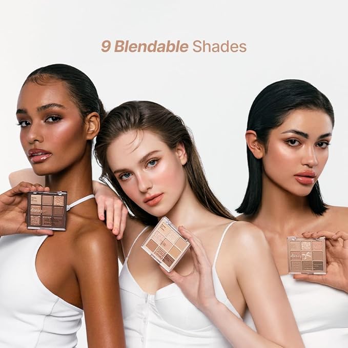 dasique Shadow Palette #07 Milk Latte l Cruelty-Free l 9 Blendable Shades in Smooth Matte and Shimmer Finishes with Gorgeous Pearls