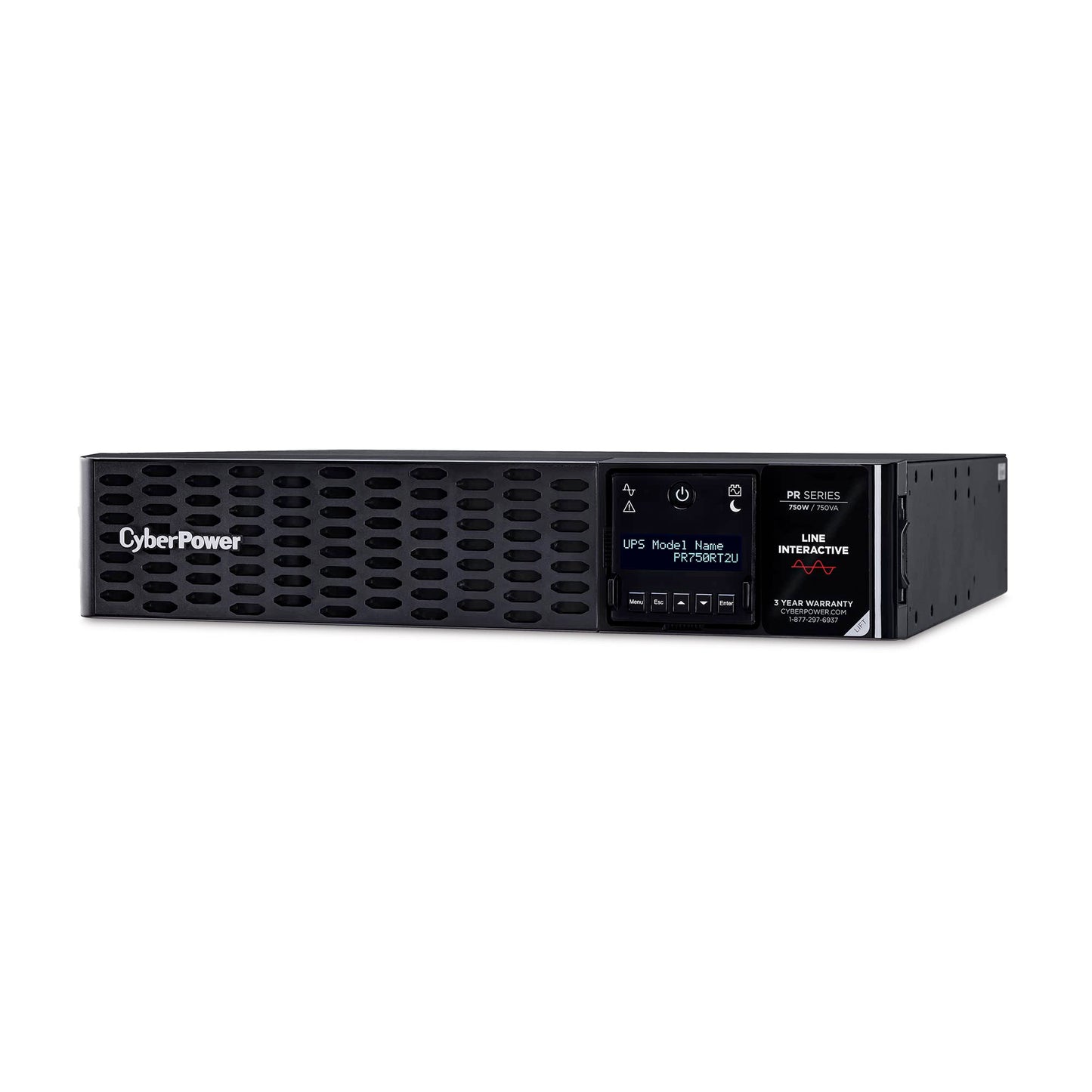 Cyberpower Pr1500Rt2Un Smart App Sinewave Ups System, 1500Va/1500W, 8 Outlets, 2U Rack/Tower, Rmcard205 Pre-Installed