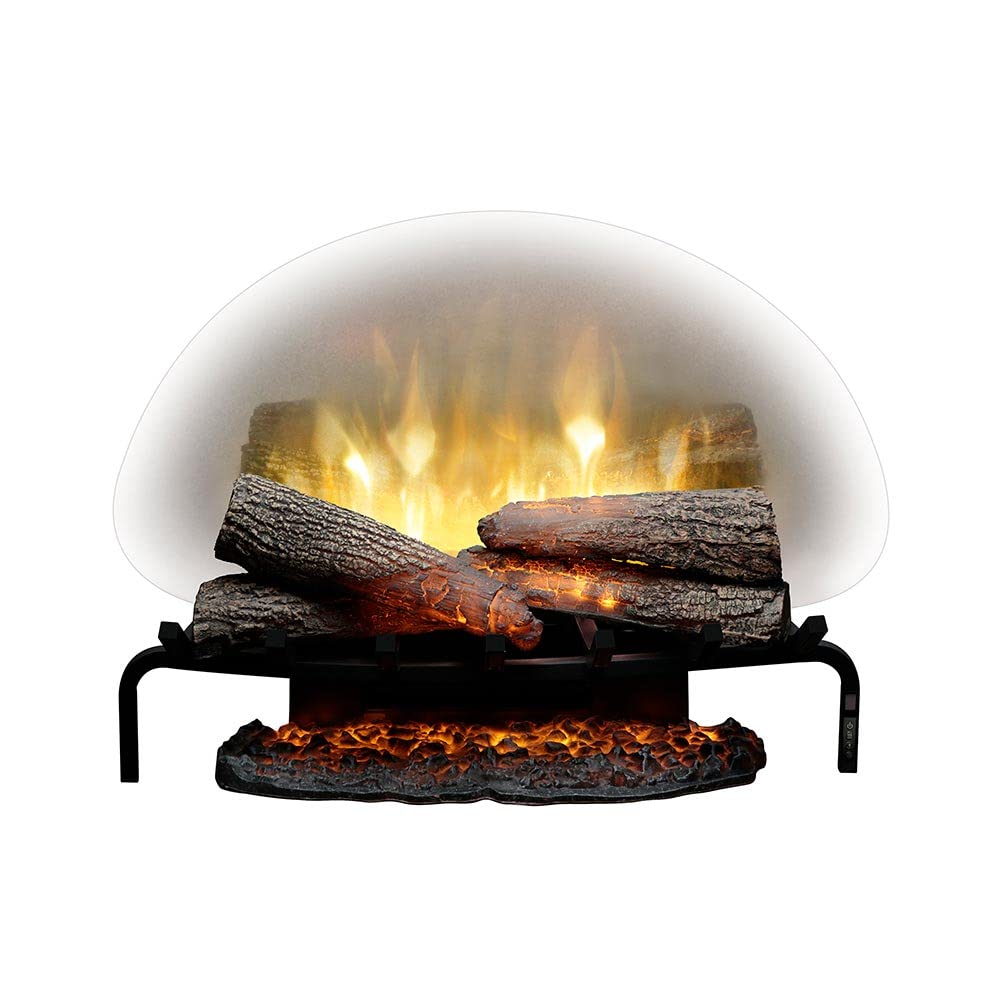 Dimplex Revillusion Electric Fireplace Log Insert - 25 Inch Faux Wooden Logs, Plug In Electric Heater + Glowing Ash Mat; Remote