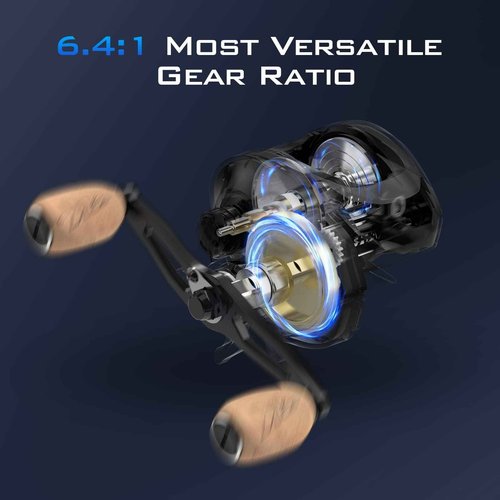 KastKing Megatron 200 Baitcasting Reel, 6.4:1 Gear Ratio, Left Handed